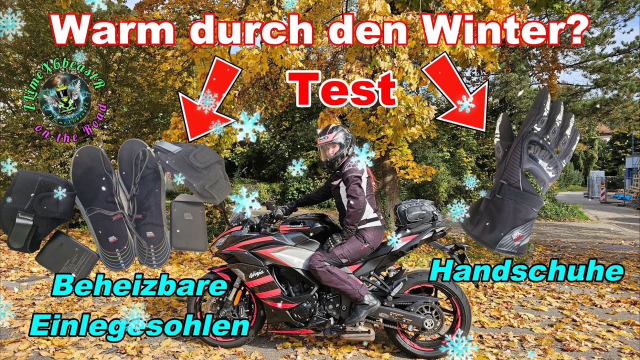 ❄️Motorrad:Kemimoto beheizbare Einlegesohlen und warme Winterhandschuhe im TEST.