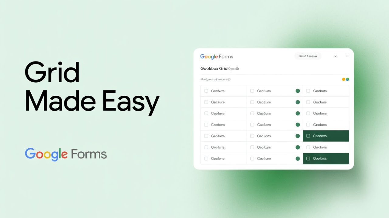 How to Use Checkbox Grid in Google Forms!