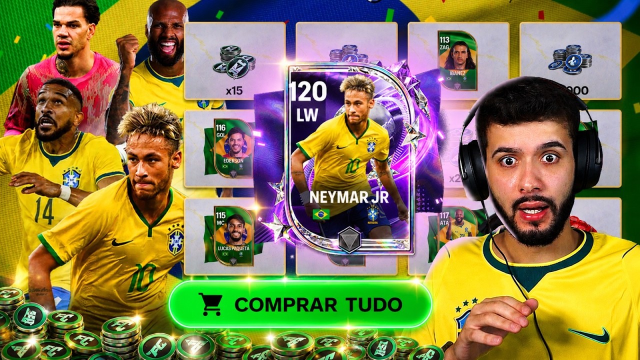 GASTEI 30 MIL FC POINTS NO NEYMAR DA BOX DA SELE&Ccedil;&Atilde;O NO FC MOBILE! 😭🇧🇷