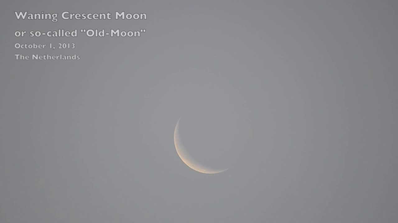 Waning Crescent Moon of October 1, 2013 - visible in daylight