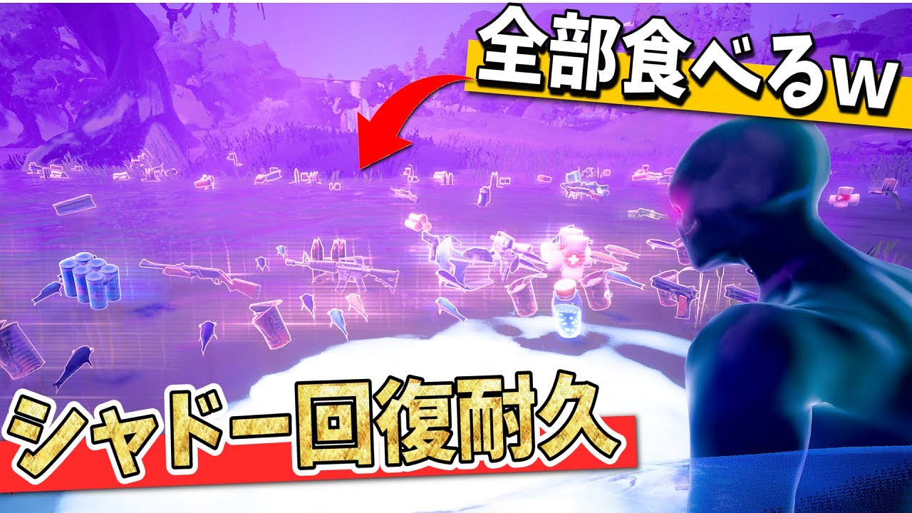 シャドーで回復耐久してみたら最強だったｗｗｗｗ【フォートナイト】