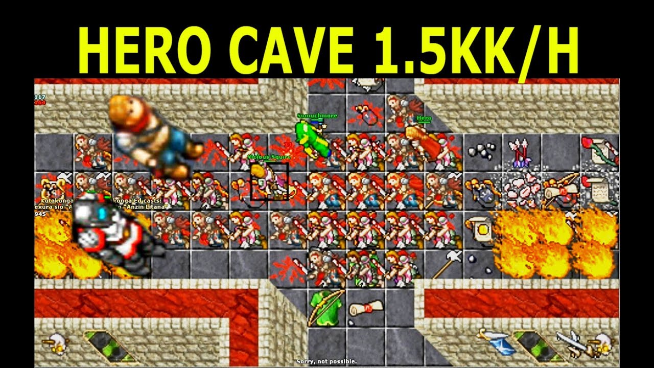 Tibia - Hunt Guide 2019 - 1.5KK/H @ 150 - Hero Cave / Fortress: Edron (Mage Solo Hunting)
