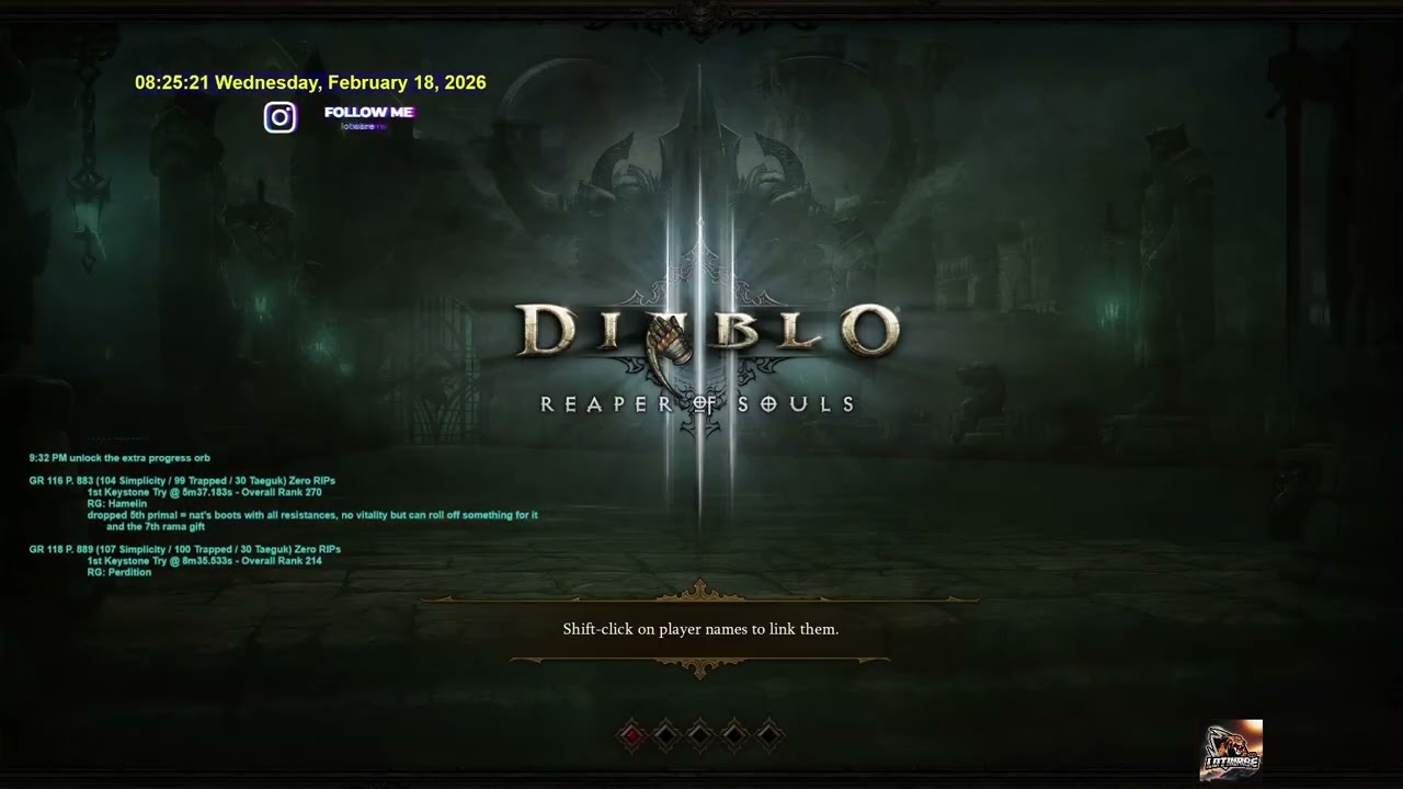 D3 18Feb2026 EU- Season 37 - After Some Group Play, relax 3x Nephalem Rifts (Fast Leave After RG)