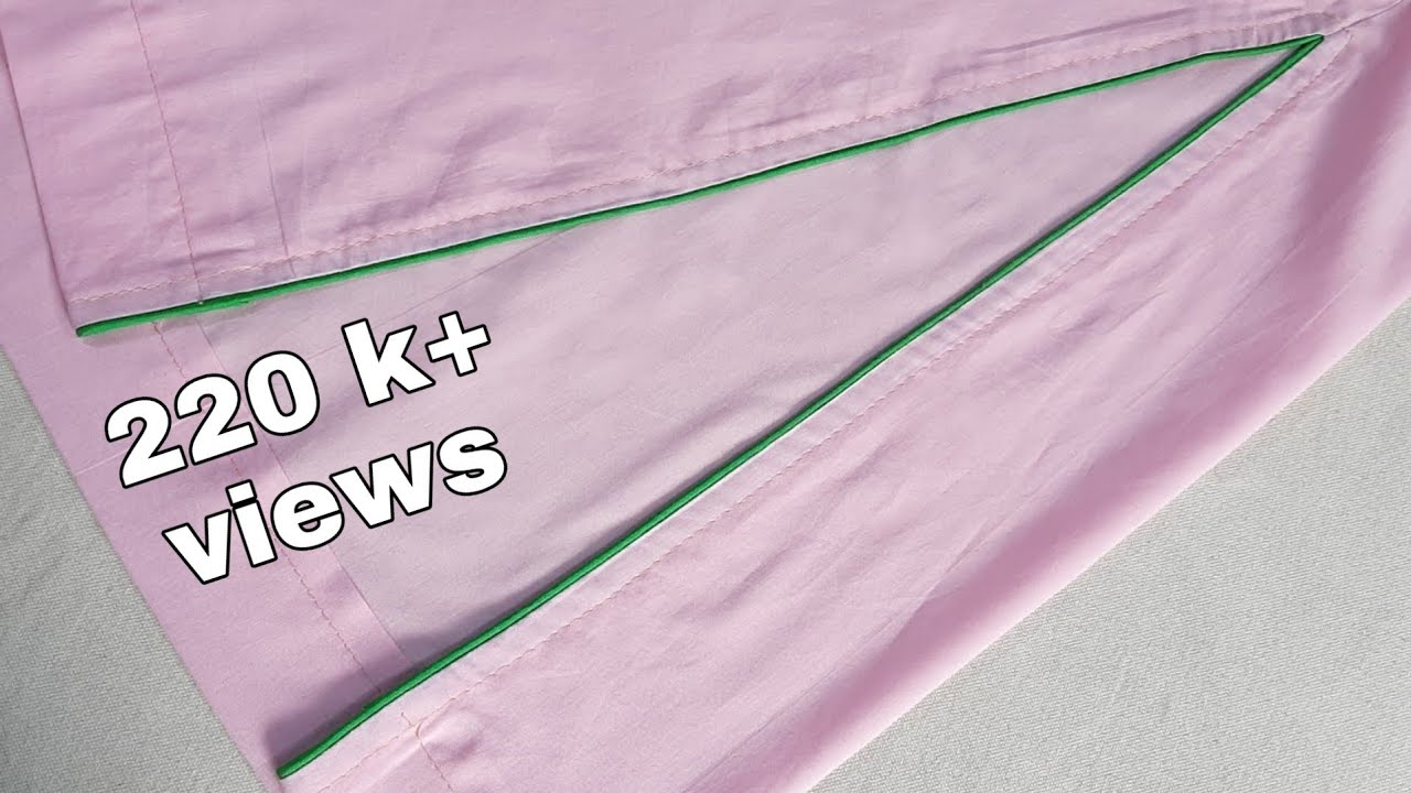 एक ही सिलाई में Chalk-Slits पर Non-Visible Piping कैसे लगायें\attach chalk|slits piping/Sajid Design