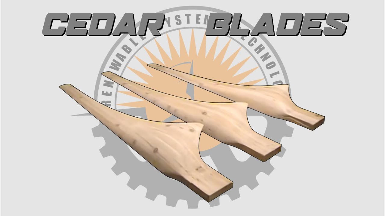 Carving Cedar Wind Turbine Blades