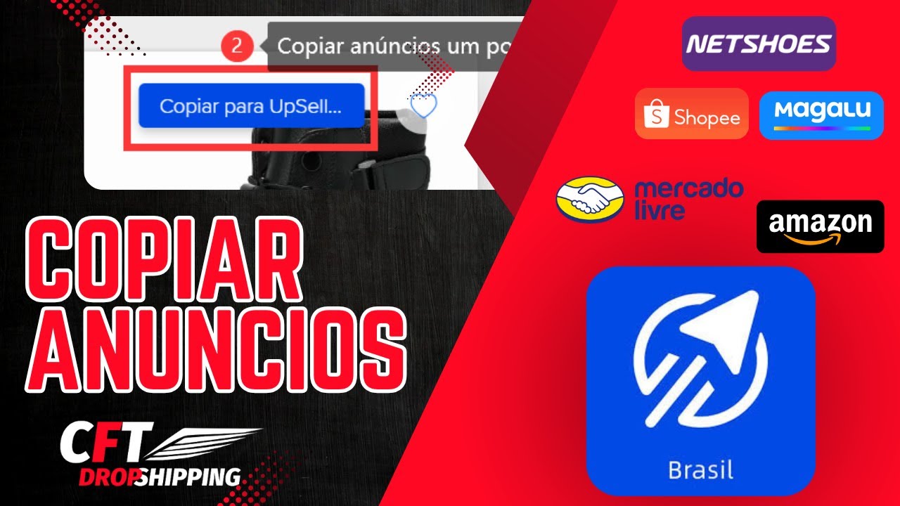 Como Copiar ou Importar os anuncios com a Upseller - CFTDROP