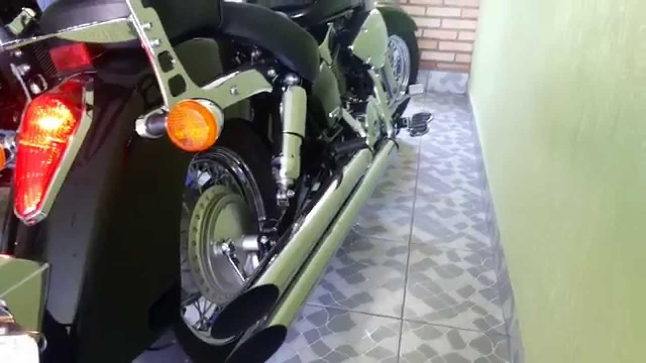 shadow 750 com escapamento esportivo direto so o cano