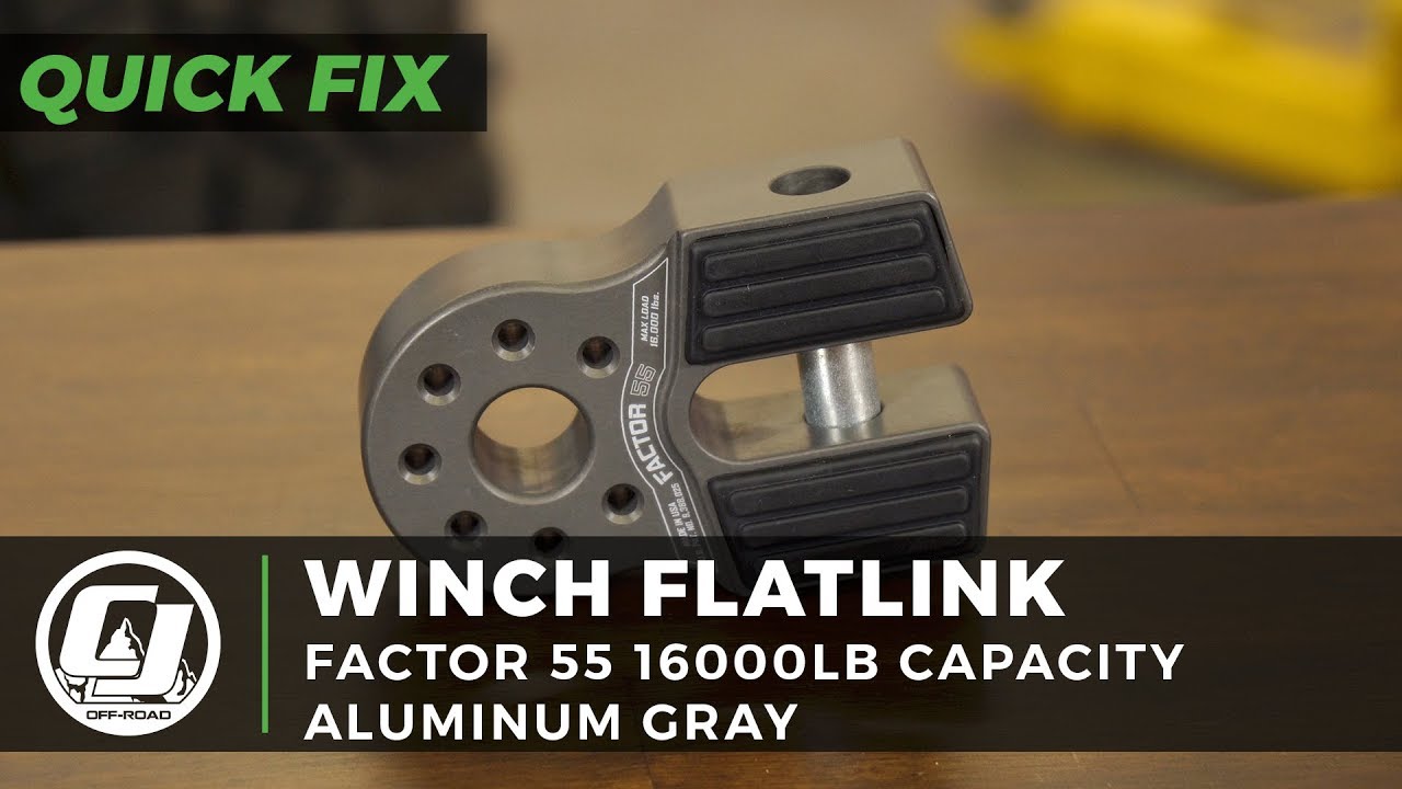 Make recovery safe and easy Factor 55 Winch Shackle FlatLink Expert Aluminum Gray 16000LB Capacity