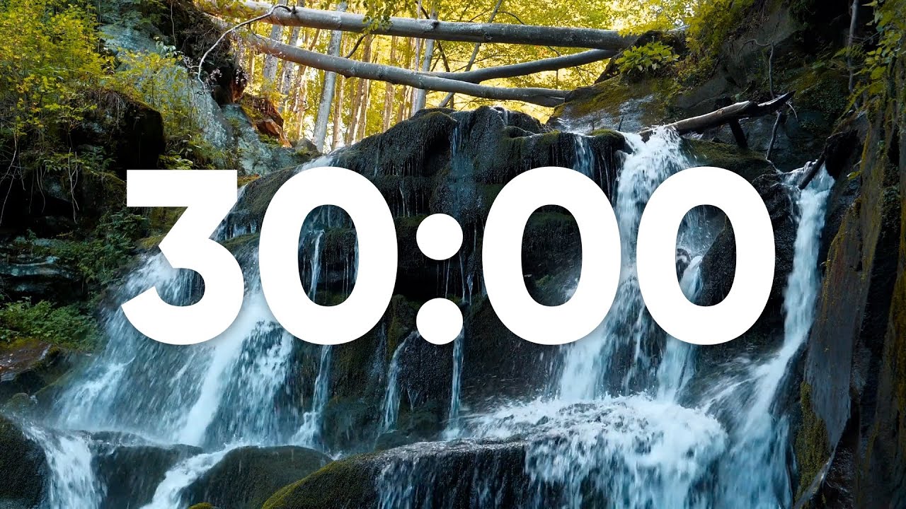 30 Minute Waterfall 🌊 Sounds Timer - Countdown Timer Alarm