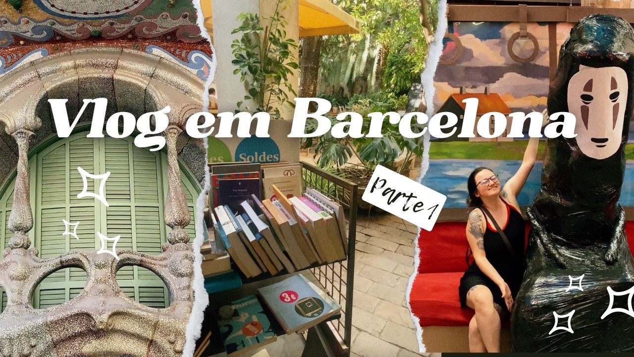 Vlog em Barcelona pt 1 | Livrarias, café charmoso, cervejaria e Festa da Gràcia 📚☕️🍺💃🏻