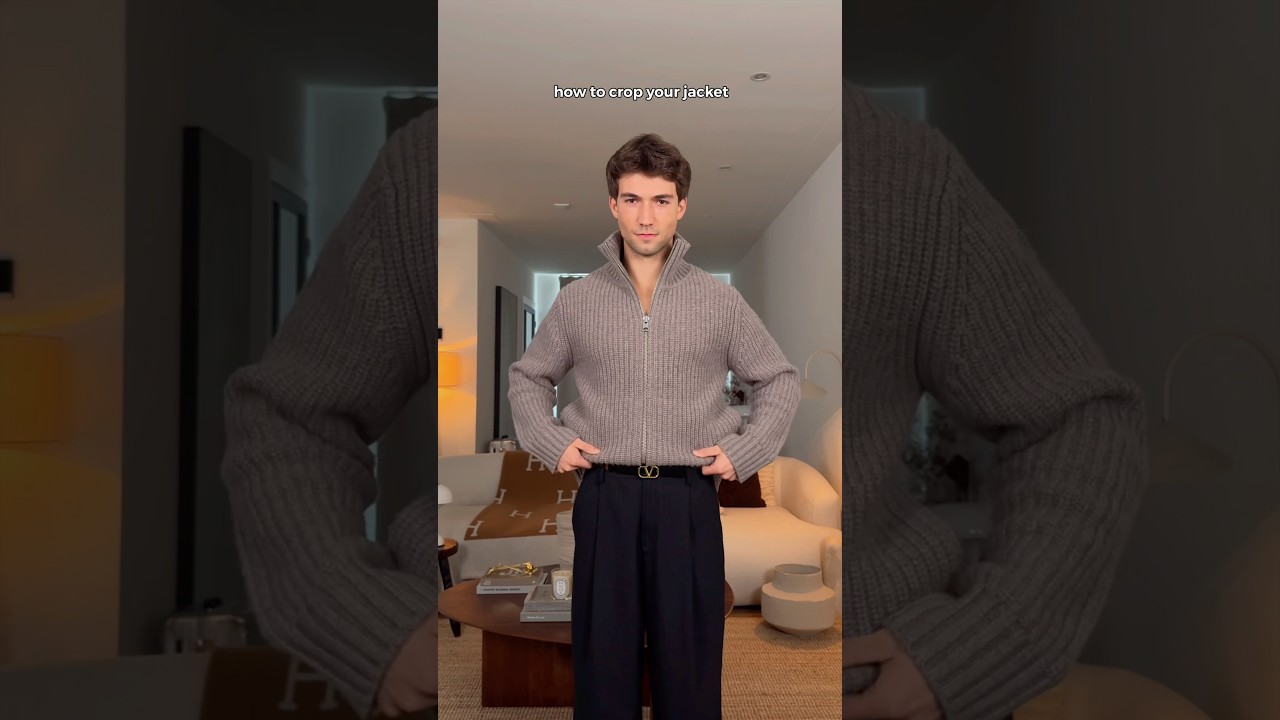 How to crop your jacket/zip-up perfectly 👀 | Will stay all day | Subscribe for the road to 1M SUBS