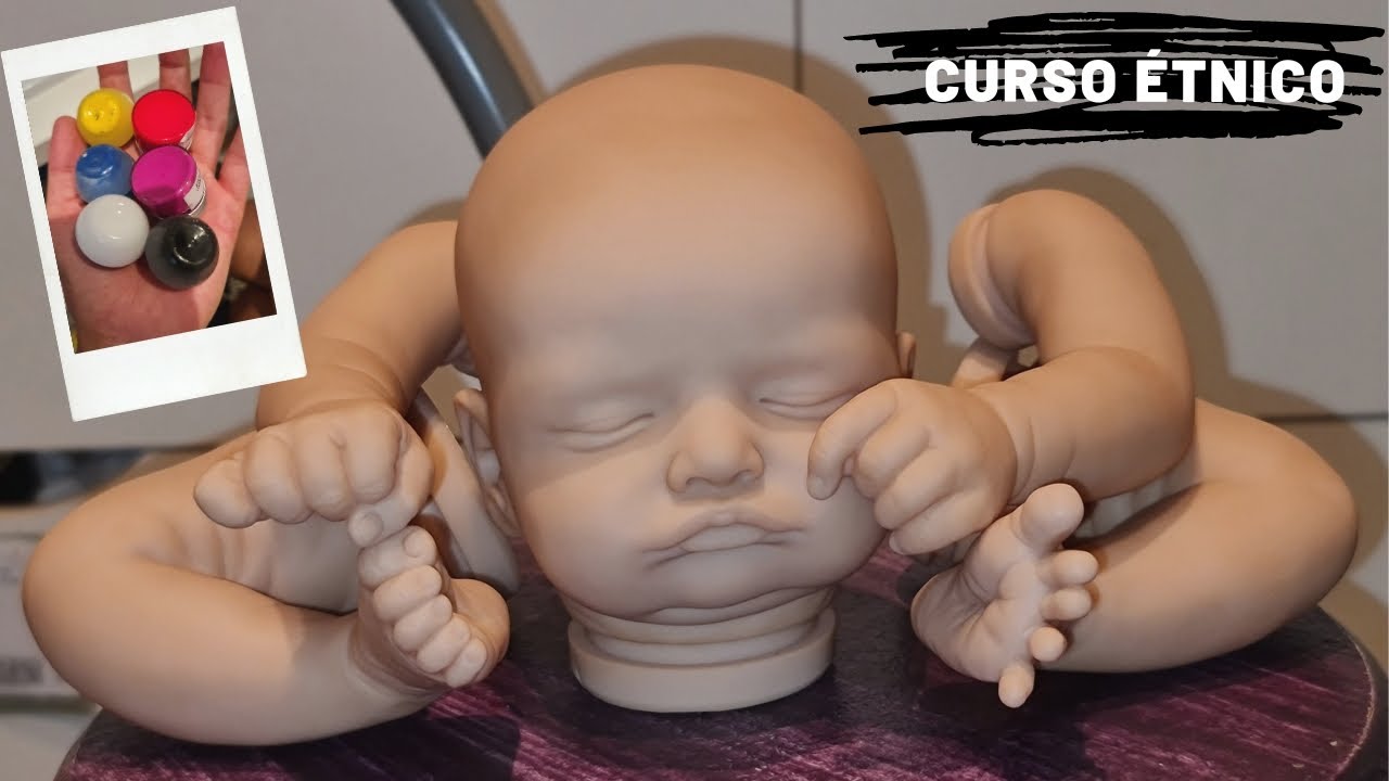 Pintura Bebê Reborn /// Curso étnico con primarios/// Paso 1 /// Academia