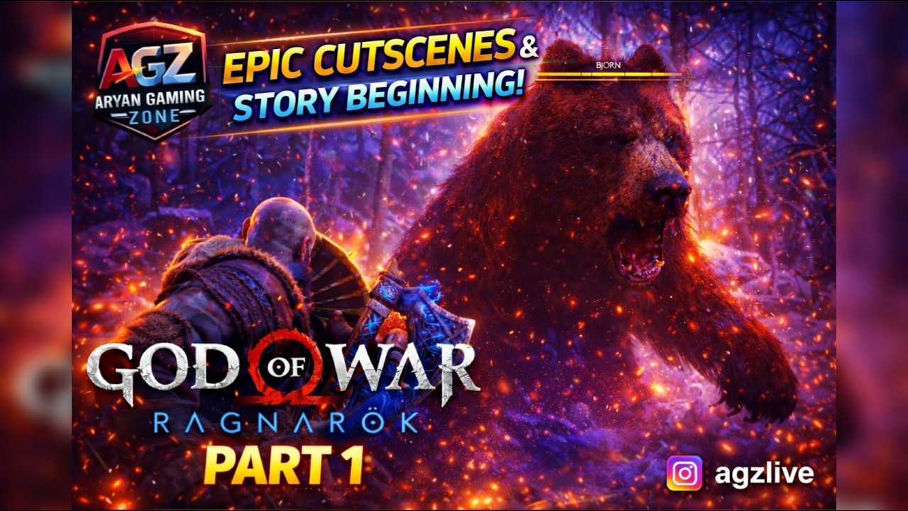 Прохождение игры God of War Ragnarok, часть 1 | Битва с боссом Бьорном Медведем Кратосом | Начало...