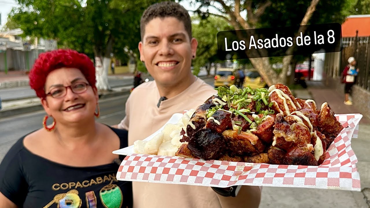Los Asados callejeros de MONI en la 8 de Barranquilla - Comida callejera