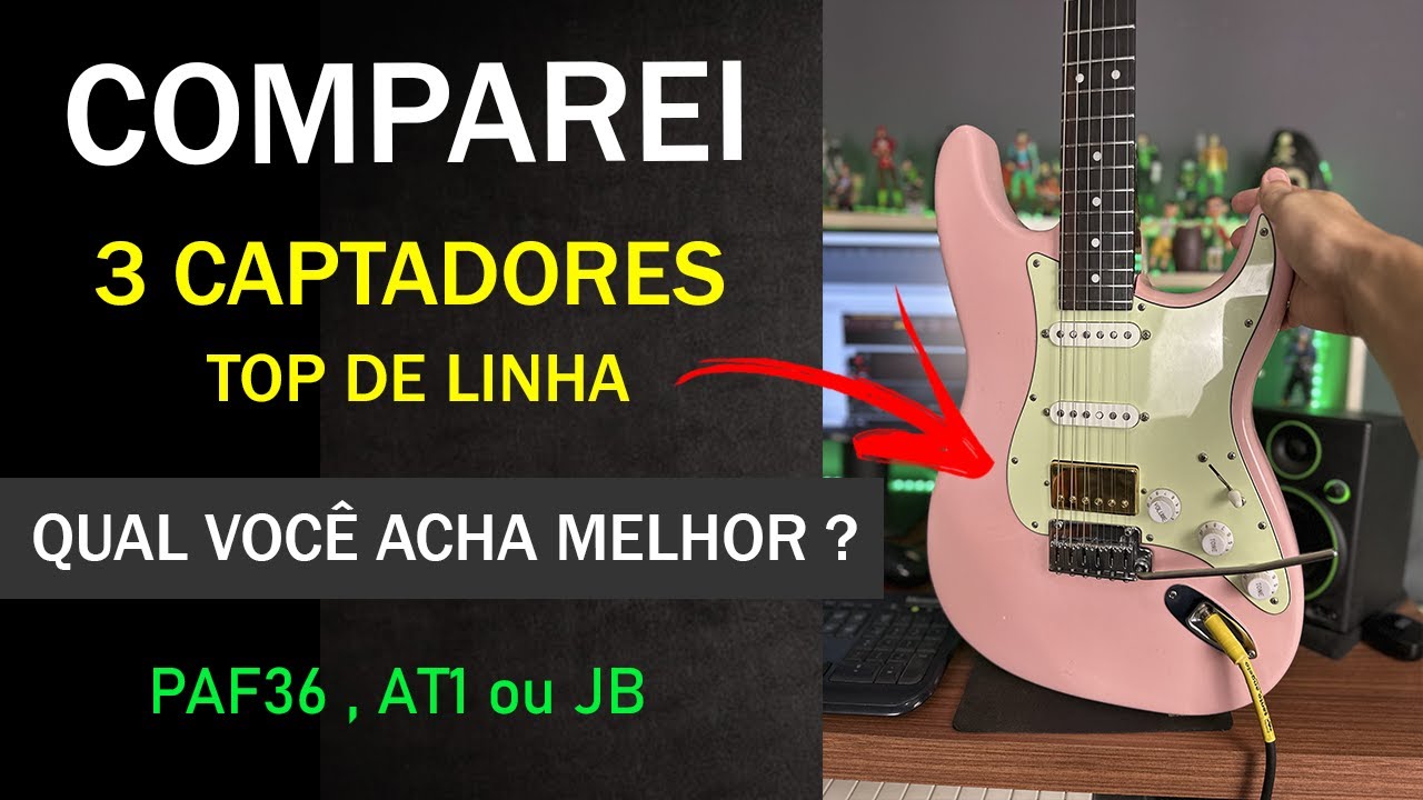 Quem vence ? DiMarzio vs Seymour Duncan - Testei Paf 36 , At1 e JB na mesma Guitarra