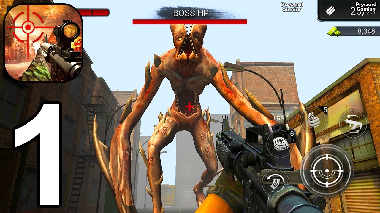 Zombie Shooting : D-Day 2 - Gameplay Walkthrough Part 1 Zombie Hunter D Day 2 Chapter 1 & Defense