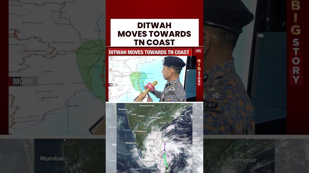 Rain In Tamil Nadu, Puducherry On Red Alert Before Cyclone Ditwah Landfall