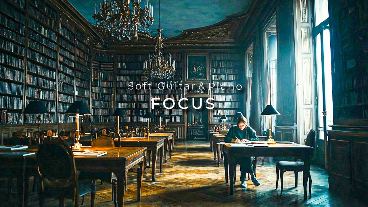 In quiet places, great thoughts begin | 3 Hours chill music for study (Soft Guitar & Piano)
