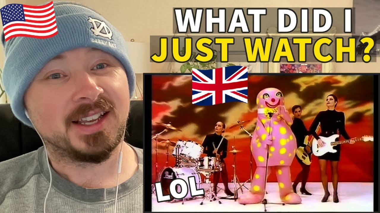 American Reacts to Mr Blobby Music Video 1993 - This is Hilarious!