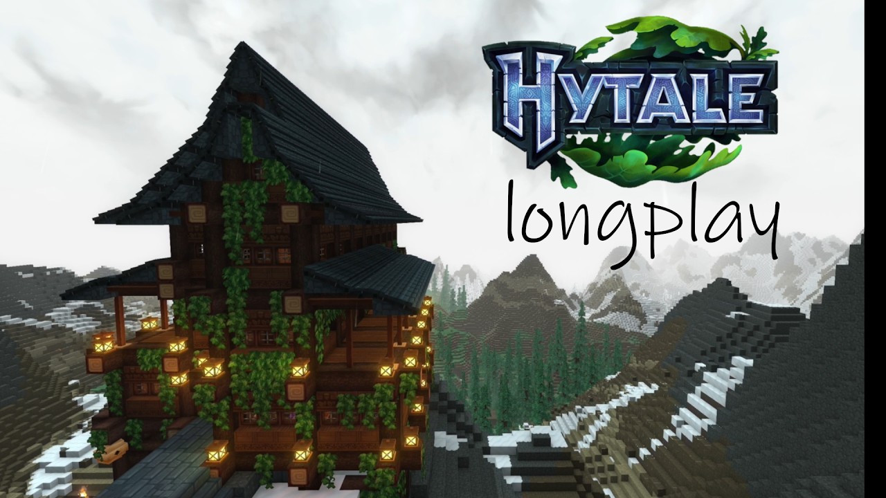 Hytale Relaxing Longplay | Mountain Tavern Base | (no sound)