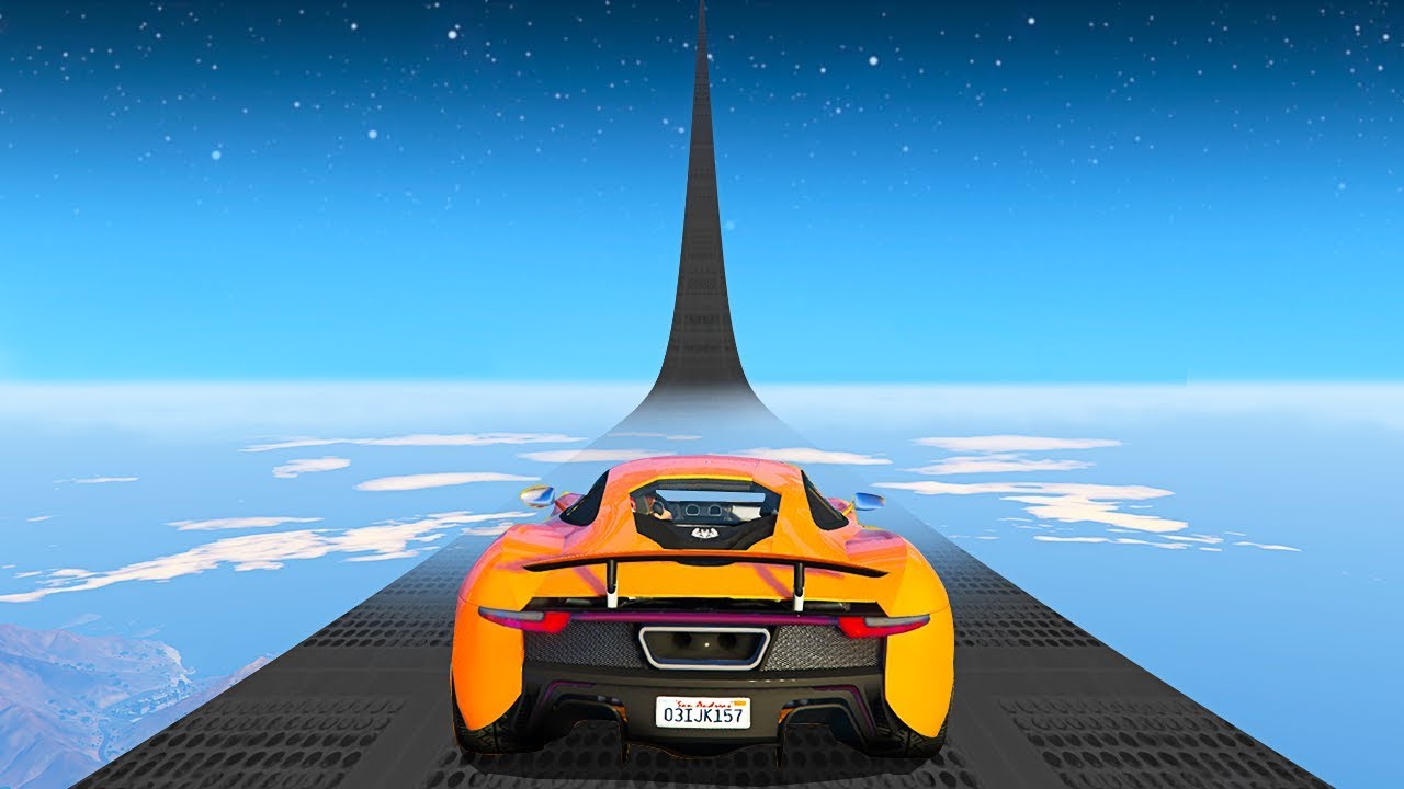 WORLD'S TALLEST RAMP TO SPACE - GTA 5 Funny Moments