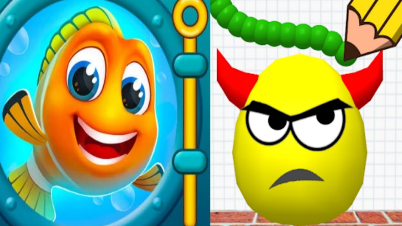 Draw To Smash Vs Save The Fish New UPDATE Satisfying Double Walkthrough Epic Tap Zone Android!