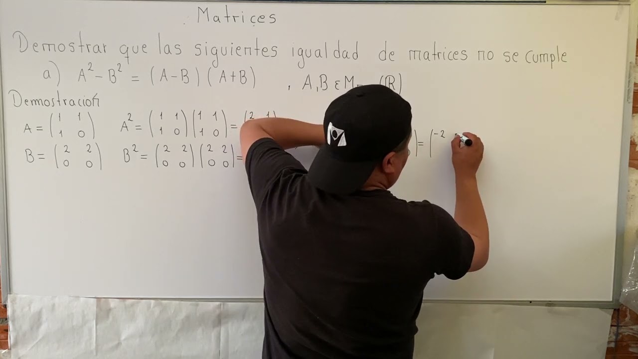 Contraejemplo de las igualdades que no se cumplen