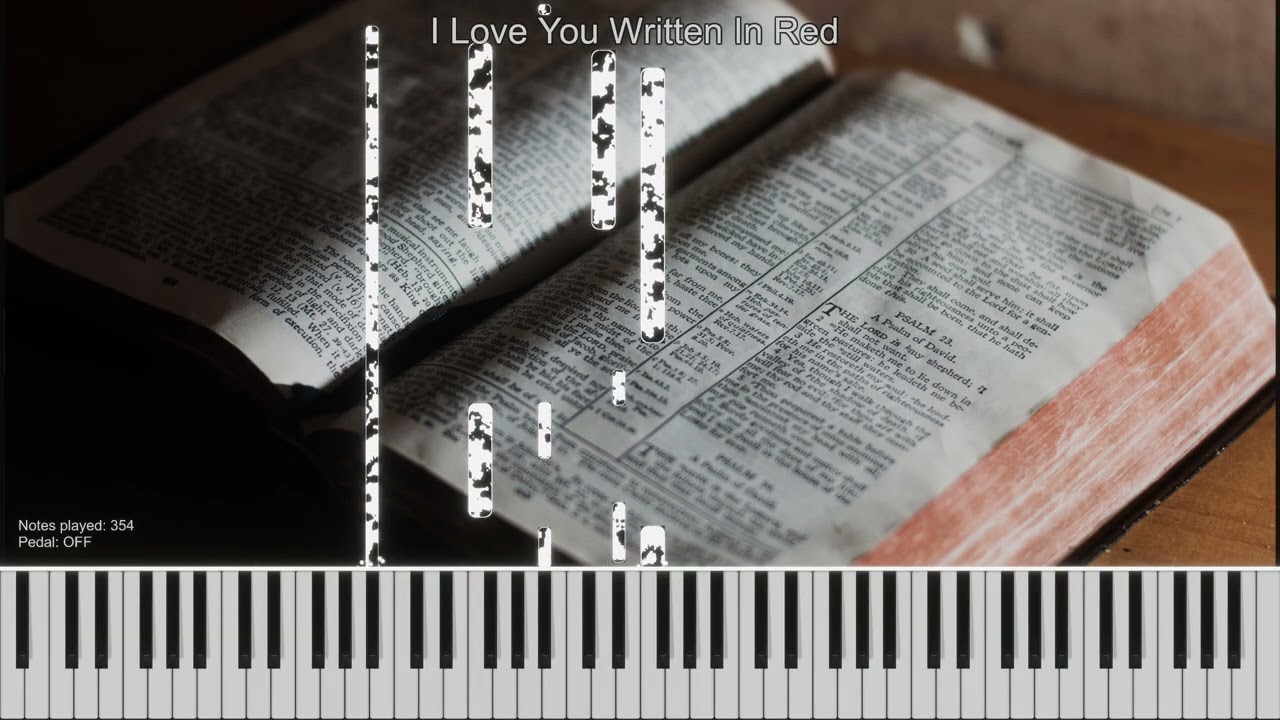 I Love You Written In Red