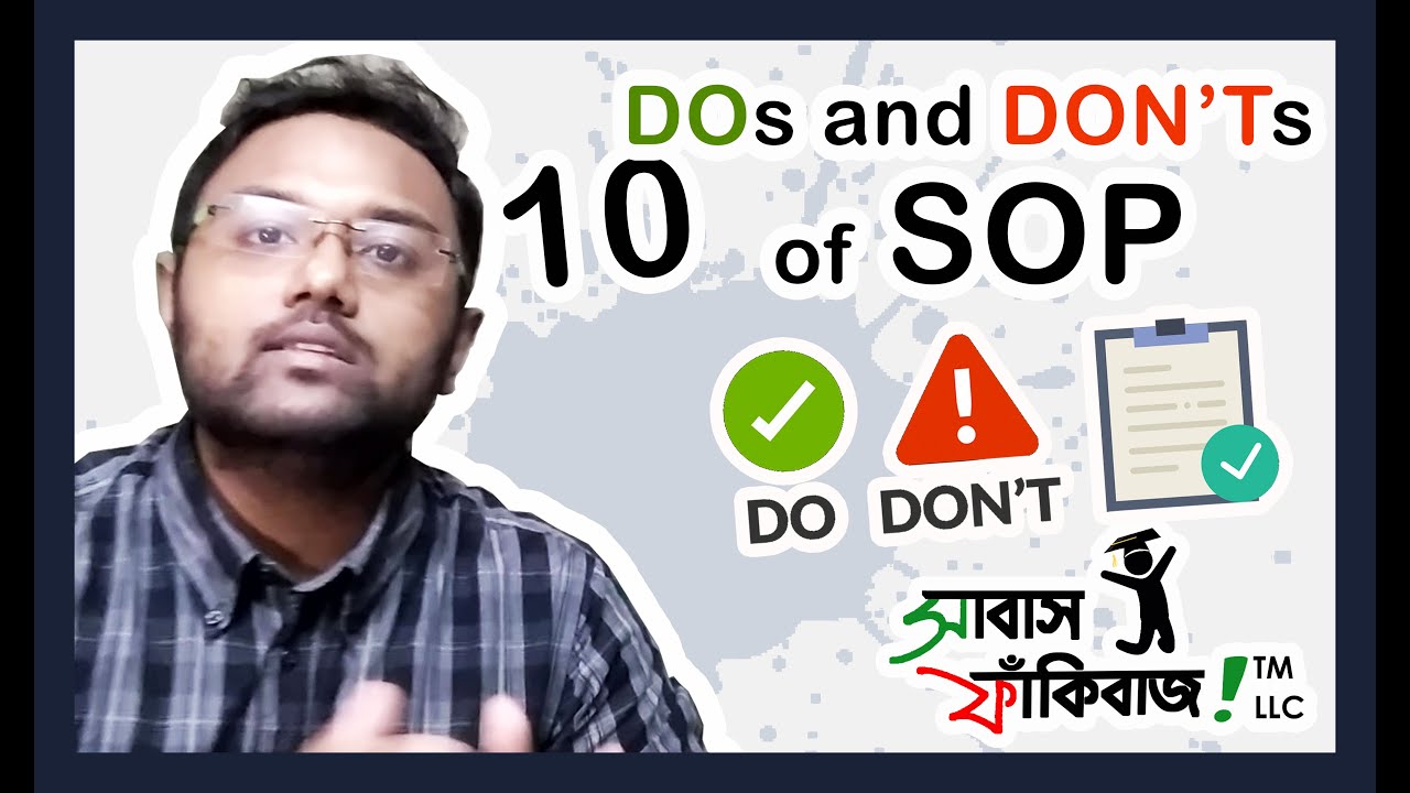 10 DOs and DON’Ts of SOP – for Bangladeshi students