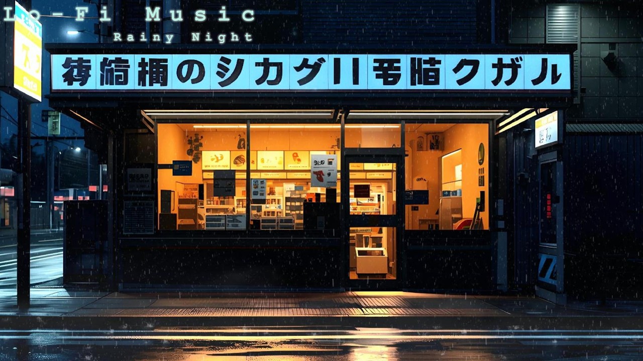 Late Night 🌙 Tokyo Vibes | Lofi Beats | Calm Focus & Sleep | Soft Rain  🌧️