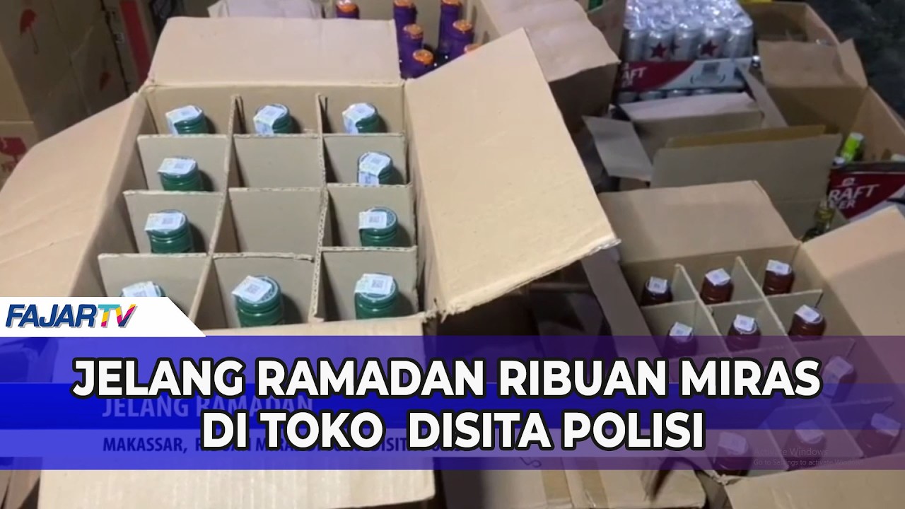 JELANG RAMADAN MAKASSAR,  RIBUAN MIRAS DI TOKO  DISITA POLISI