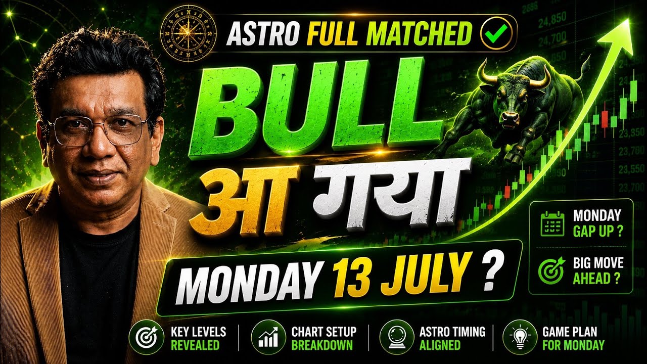 Nifty prediction for tomorrow & bank nifty analysis for monday 13 july
