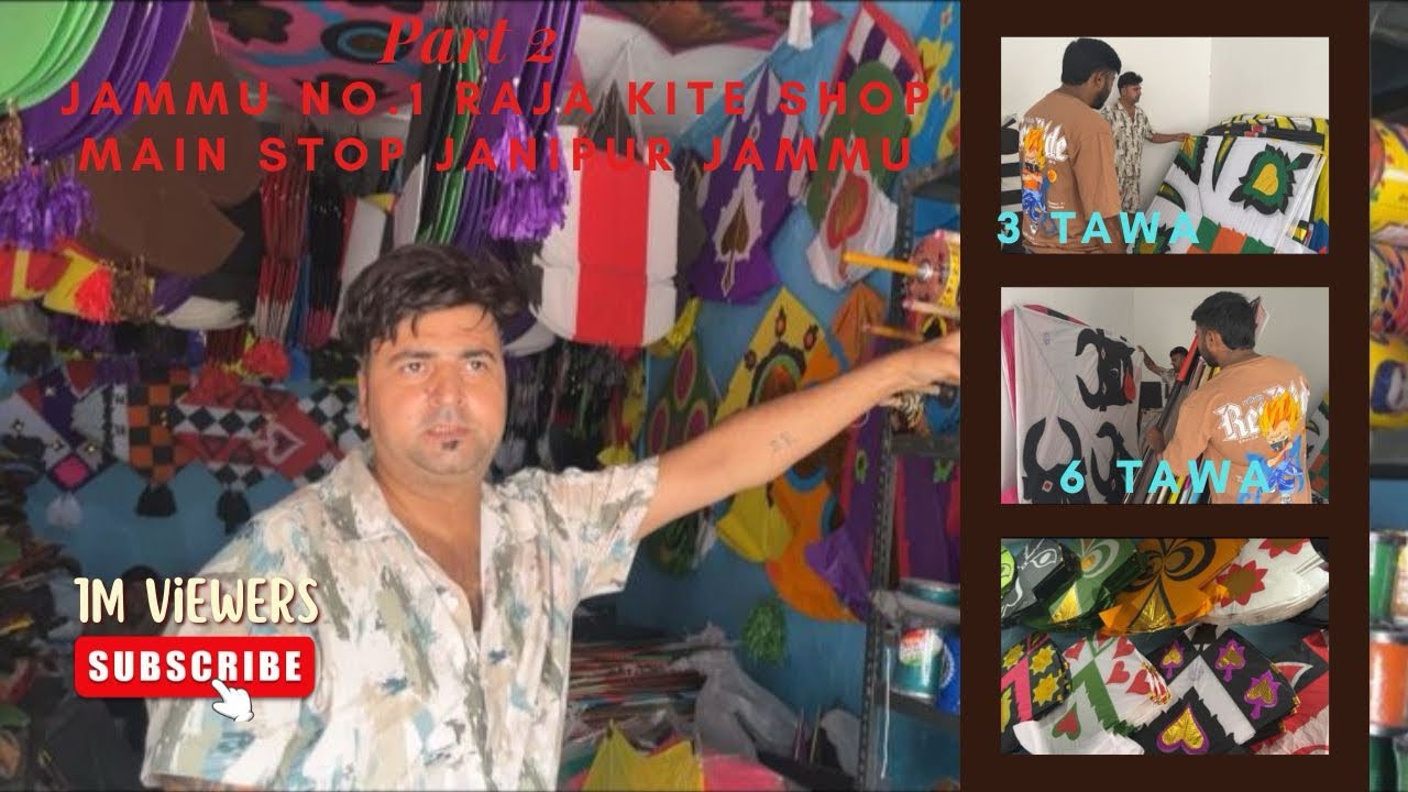 Part:-2 RAJA KITE SHOP – Jammu’s No.1 Kite Shop 🪁✨ 3 Tawa | 6 Tawa | 12 Tawa – All Sizes Available!📍