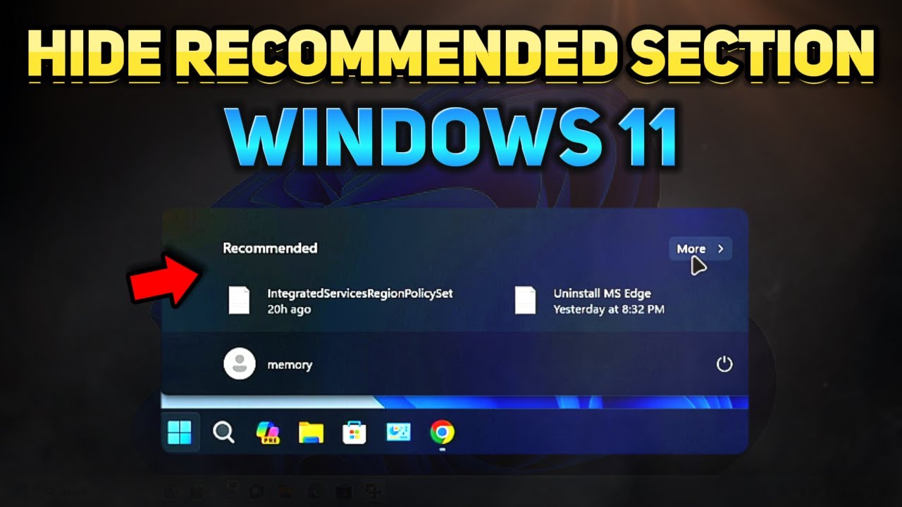 Как удалить рекомендуемые элементы из меню «Пуск» в Windows 11 (руководство)