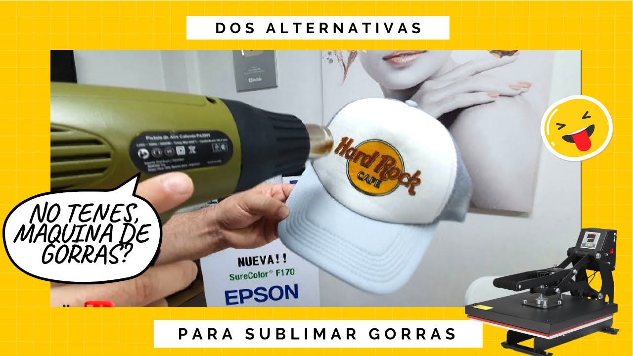 DOS TECNICAS PARA SUBLIMAR GORRAS CON PLANCHA PLANA , DE MANERA FACIL Y SIMPLE!