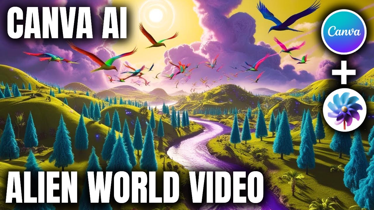 Make a STUNNING Alien world using Canva AI!