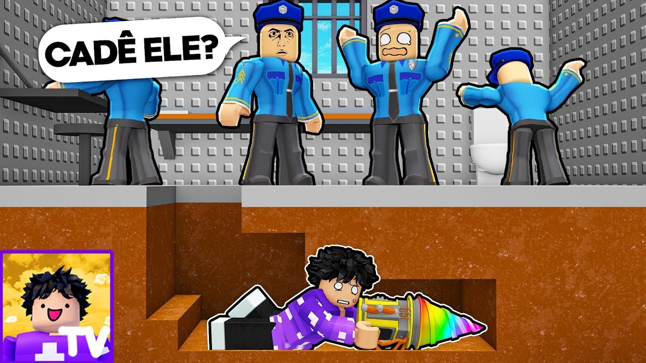 EU CAVEI PARA FUGIR DA PRISÃO NO ROBLOX!!!