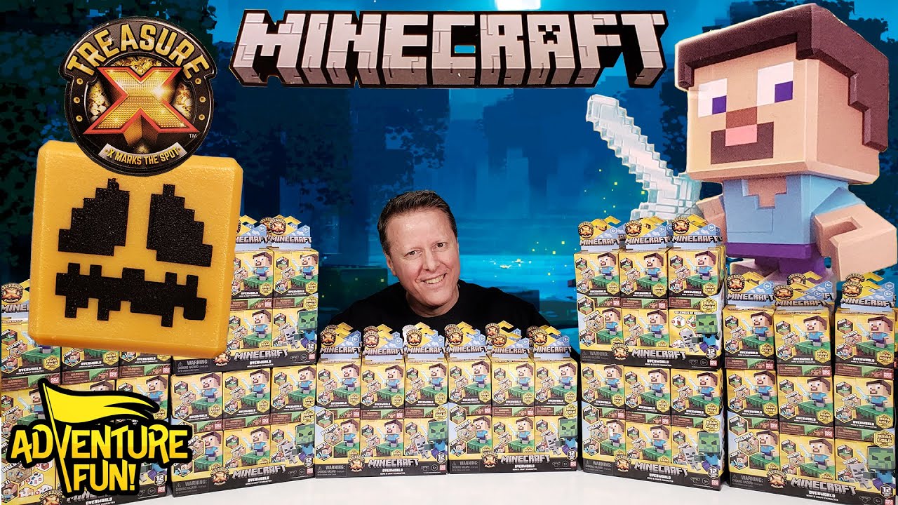 12 Treasure X Minecraft Overworld Mine & Craft Characters Adventure Fun Toy review!
