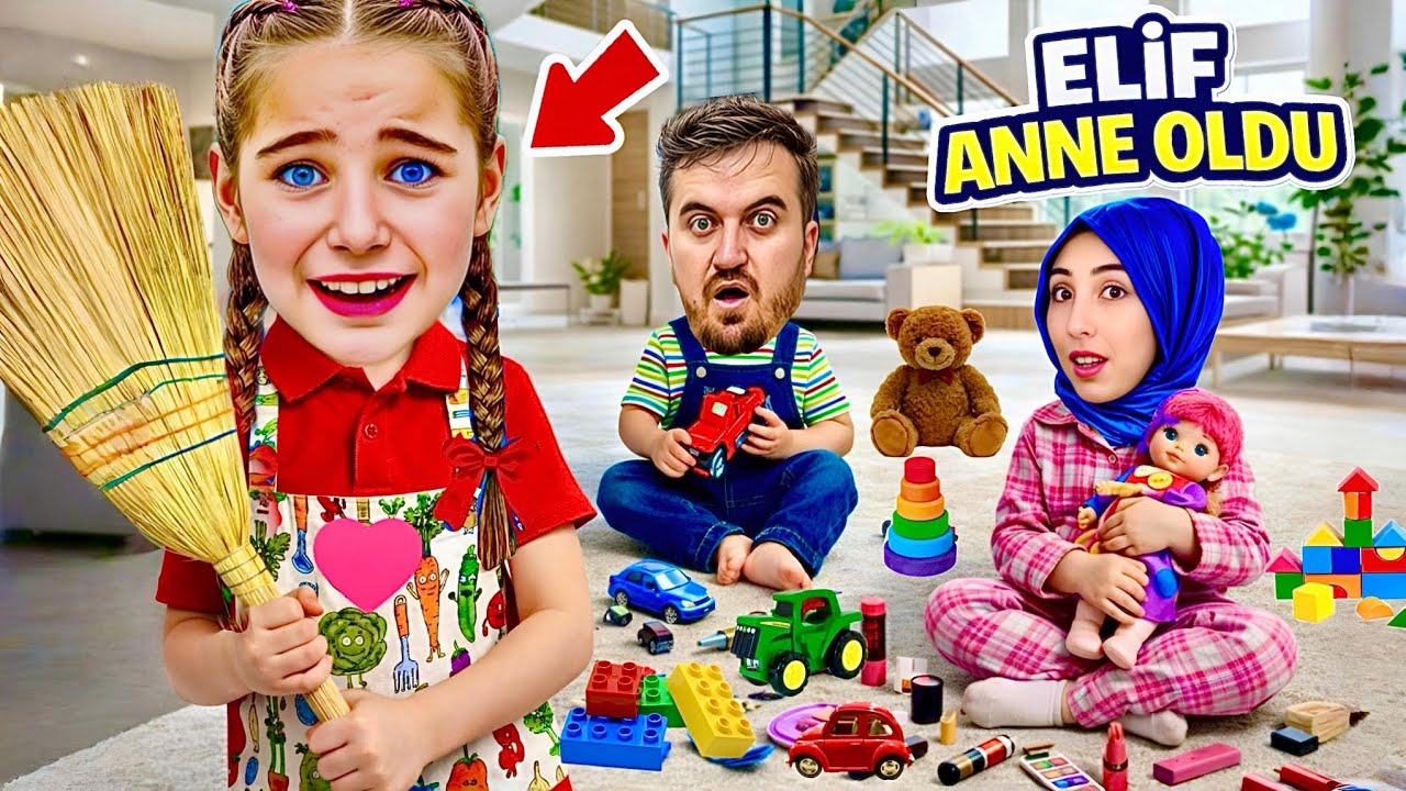 ELİF ANNE OLDU EVDE KIYAMET KOPTU ‼️ ROLLER DEĞİŞTİ ANNEM BABAM ÇOCUK OLDU !! 