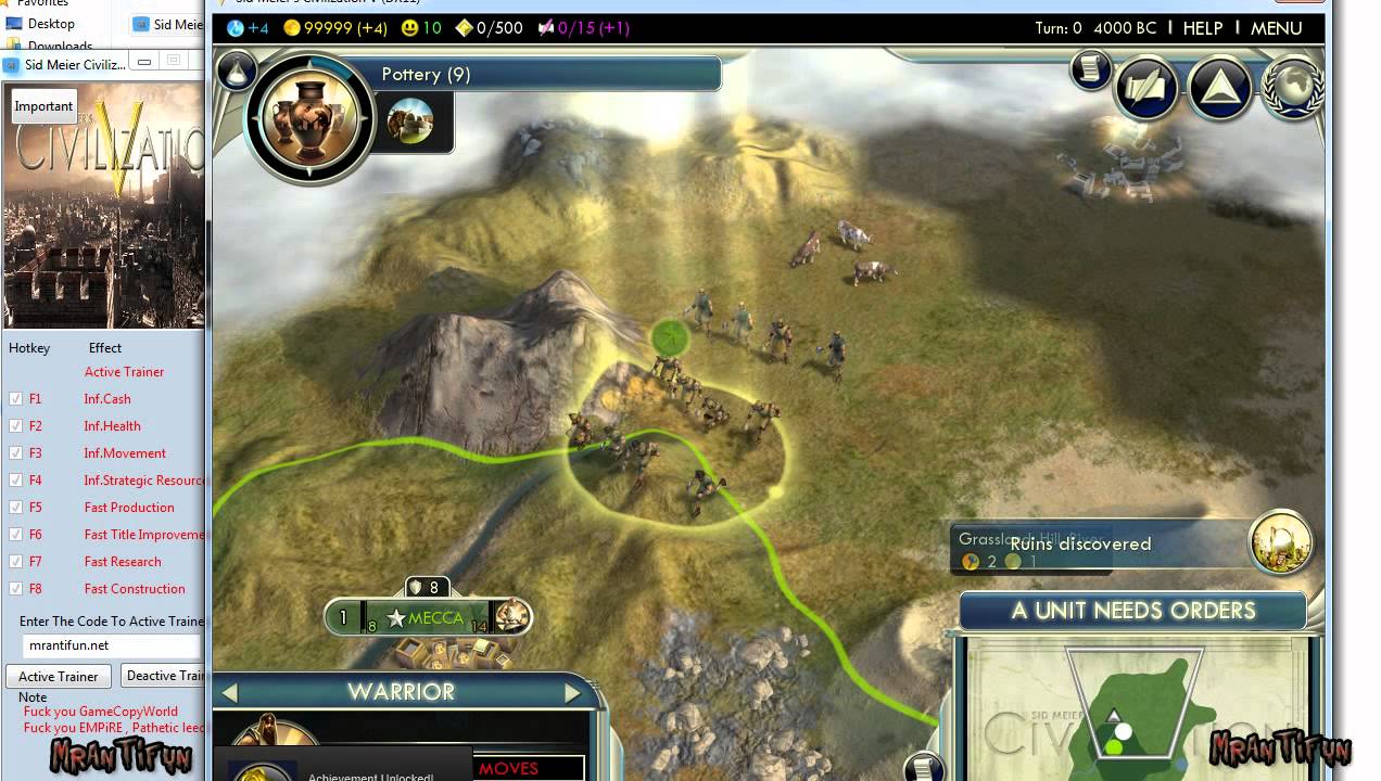 Sid Meier Civilization 5 V1.0.3.142 Trainer +8