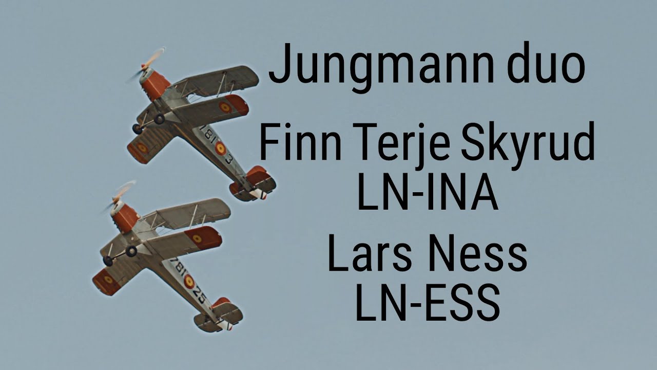 Jungmann duo Part 1 by Finn Terje Skyrud LN-INA & Lars Ness LN-ESS | Telemark Airshow 2019