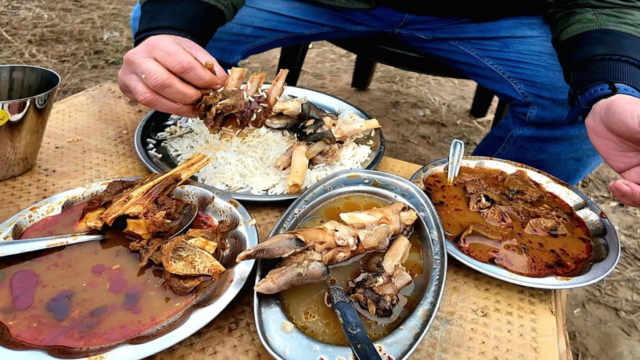 Mangal Bhai Ka Mutton Paya Aur Meat Chawal Aur Mutton Ojri / Peti | Jammu food tour 