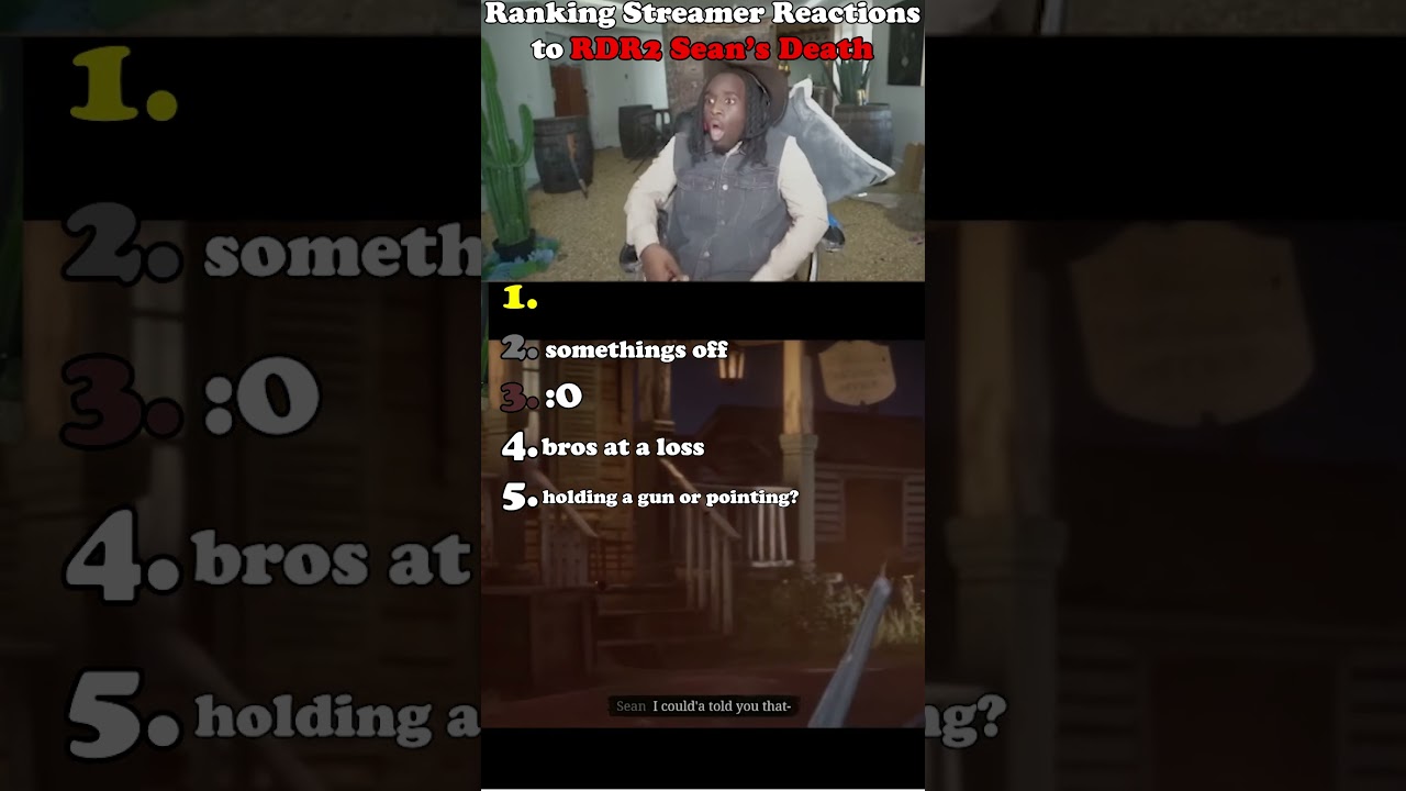 Ranking RDR2 Sean's Death Reactions 🤯