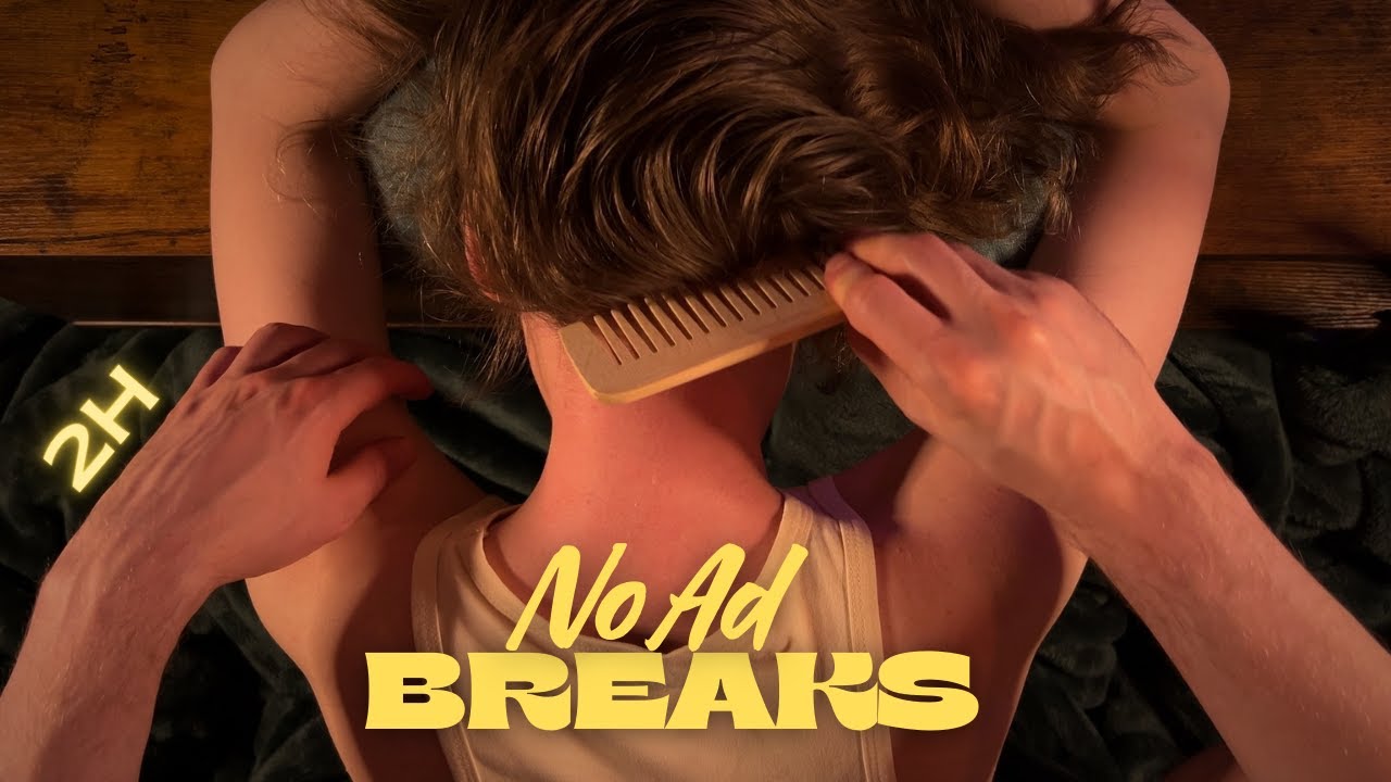 2 Hours ASMR Hair Brushing | No Ad Breaks