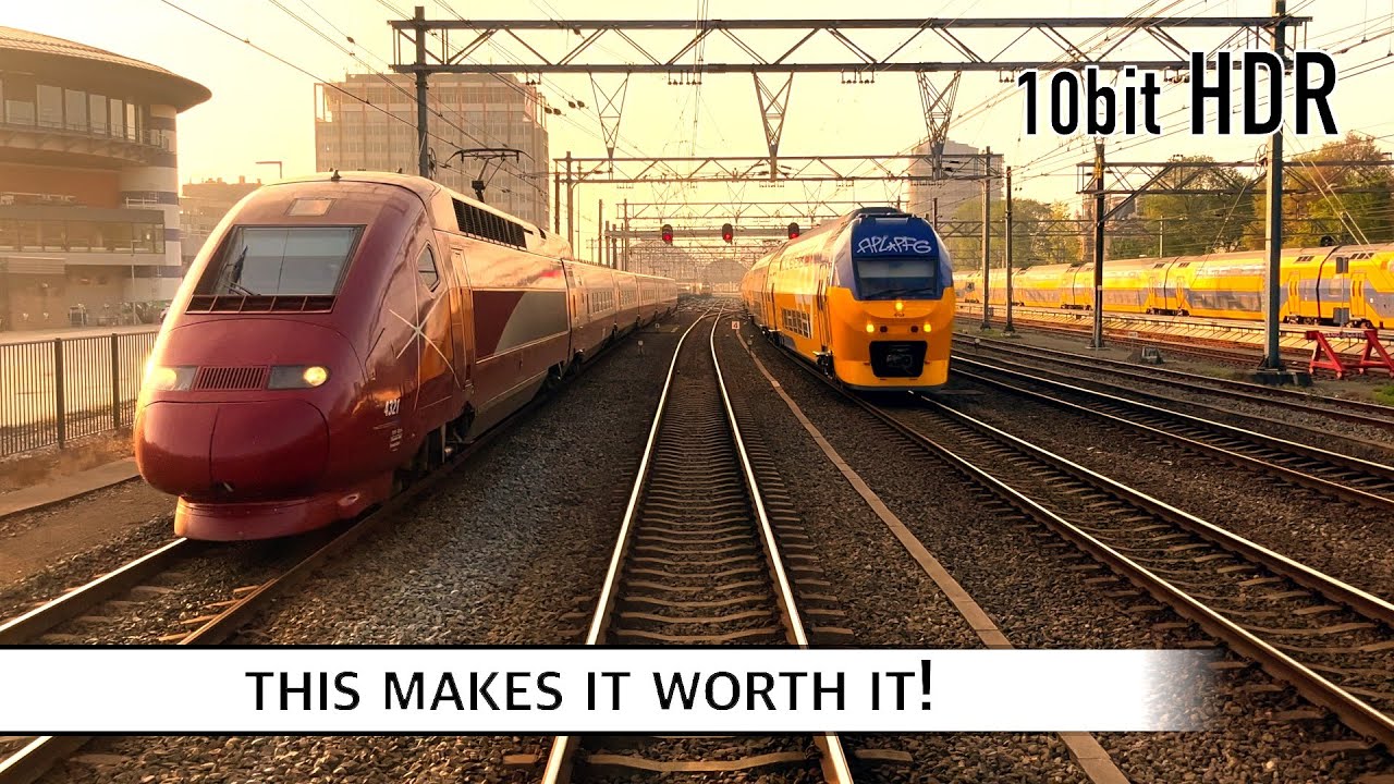 Discover the Thrill of Train Driving: Stunning Leiden and Schiphol to Amsterdam Journey in HDR
