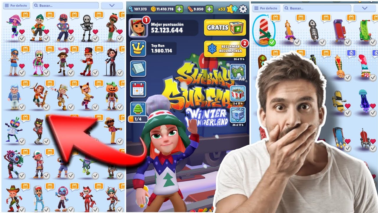 GET ALL MY PROGRESS SUBWAY SURFERS WINTER WONDERLAND 2024 - TUTORIAL IN SPANISH