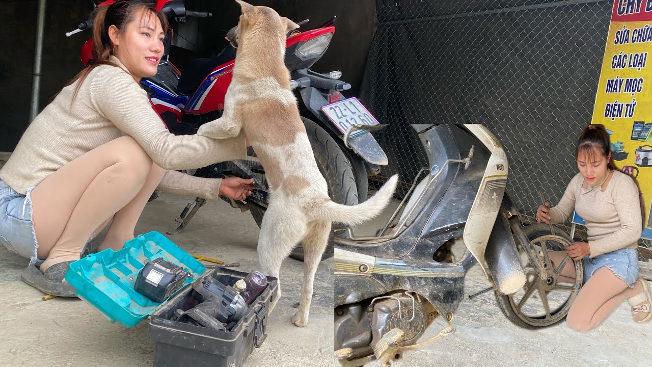 Old gas stove from girl's hands repaired into brand new stove - Chy By Camping