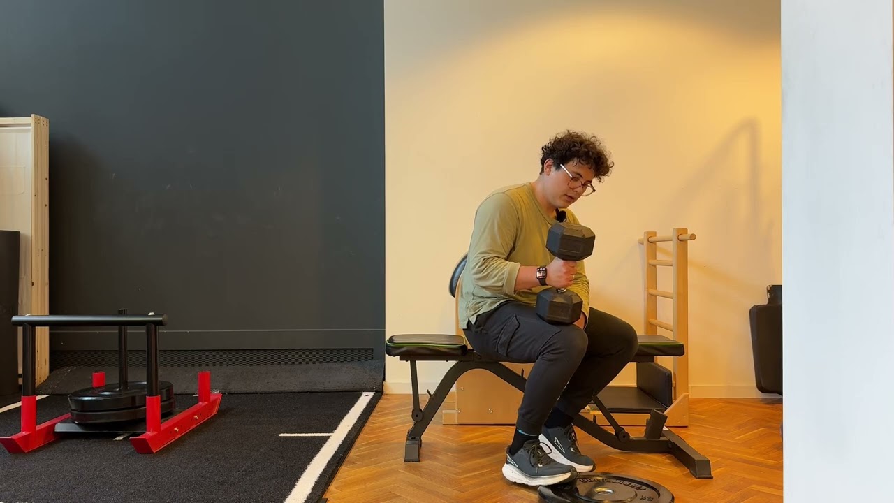 Soleus isometric hold w/ dumbbell 