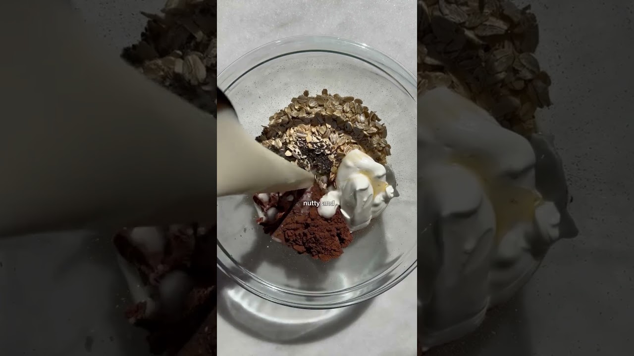 Chocolate hazelnut overnight oats!
