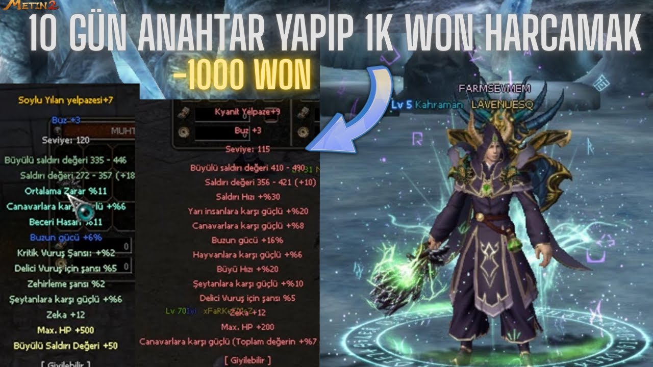 1K WONA 2 SİLAH ALDIM 💀 HASAR TESTİ ✅ SİMYACIYLA VS YENİ PLANLAR METİN2 TR STAR #metin2tr #metin2tr